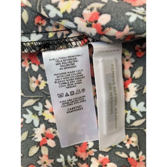 Loft | NWOT Floral Tie Sleeve Pocket Flare Dress | Size 2 - Picture 6 of 7